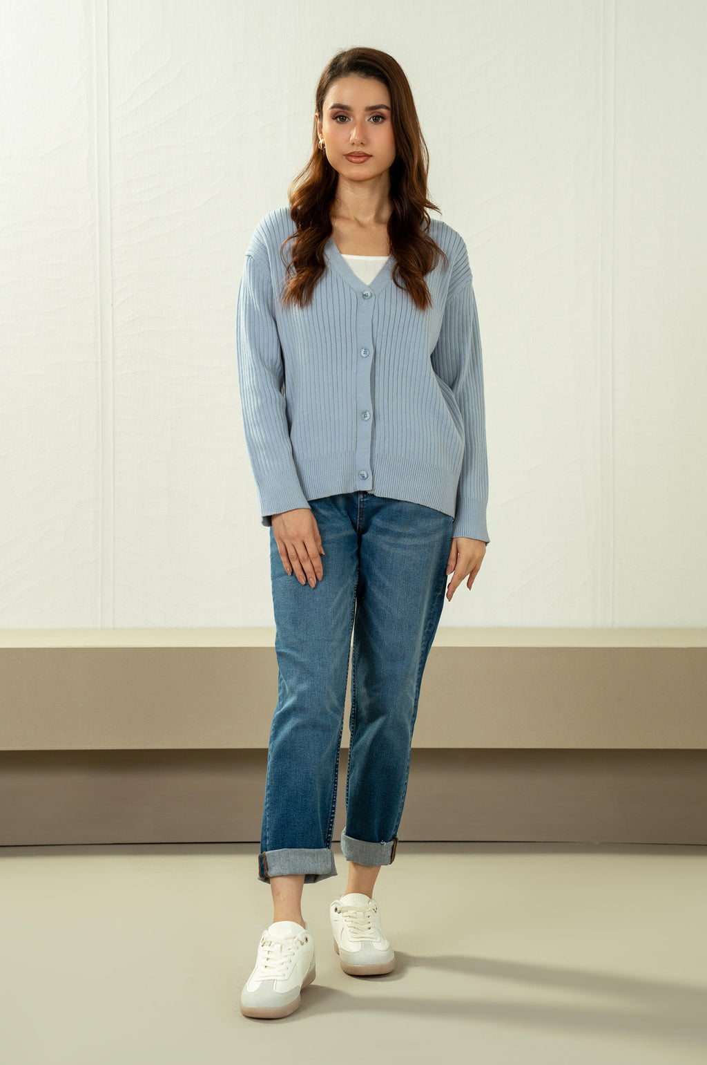 STYLIZED BUTTON DOWN CARDIGAN