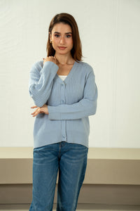 STYLIZED BUTTON DOWN CARDIGAN