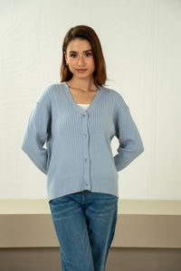 STYLIZED BUTTON DOWN CARDIGAN