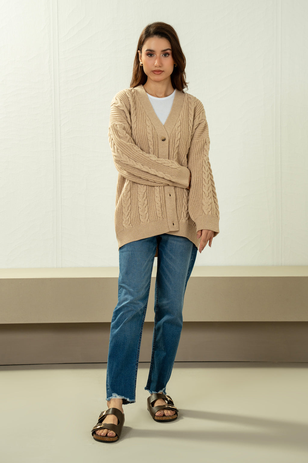 STYLIZED BUTTON DOWN CARDIGAN