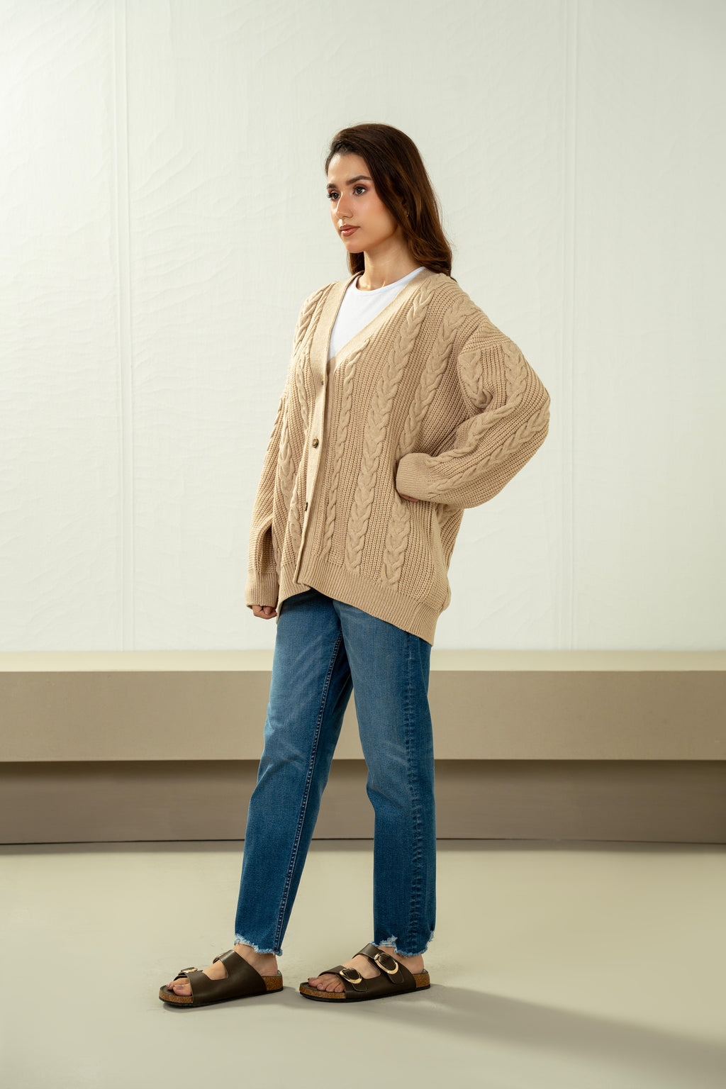 STYLIZED BUTTON DOWN CARDIGAN