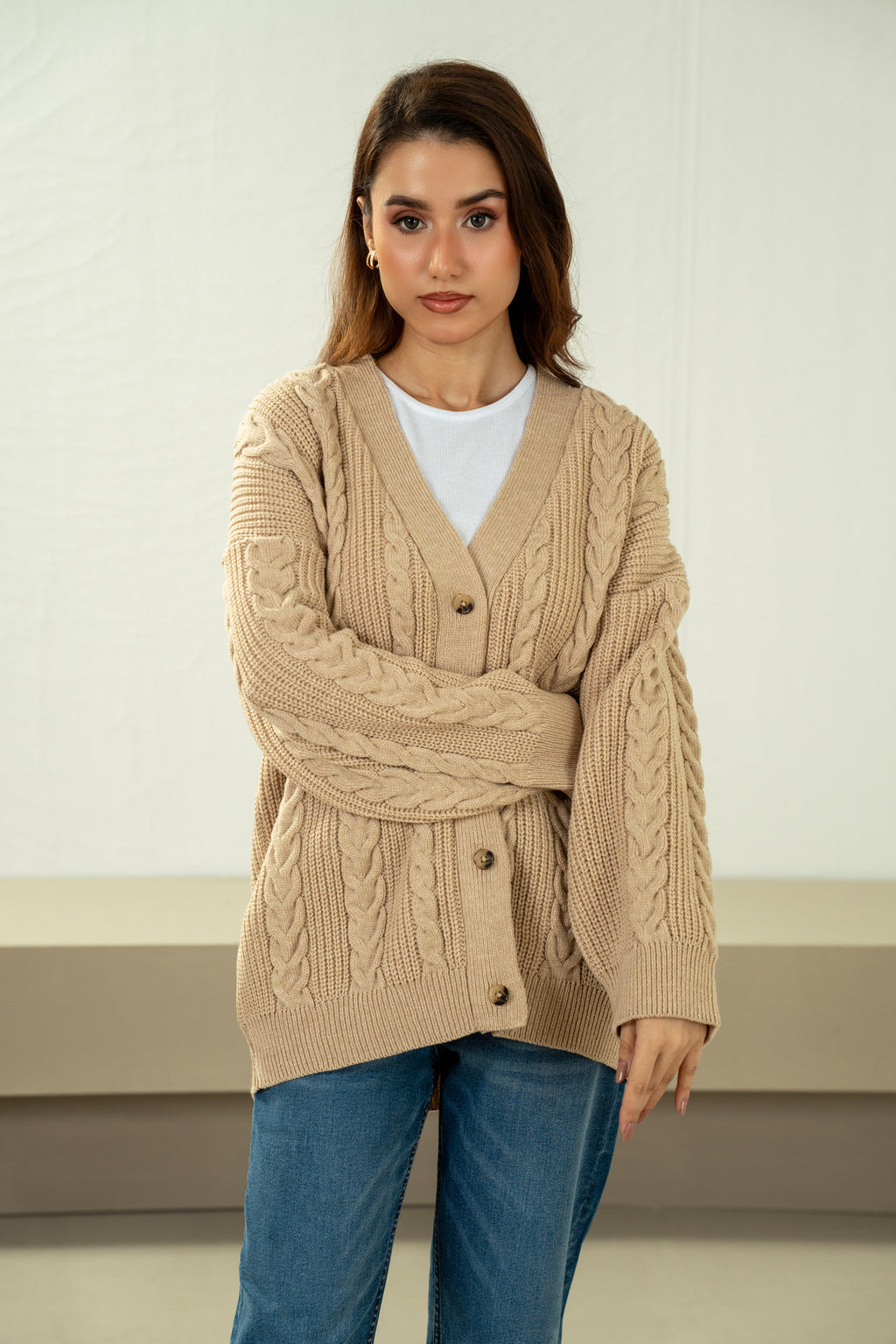 STYLIZED BUTTON DOWN CARDIGAN