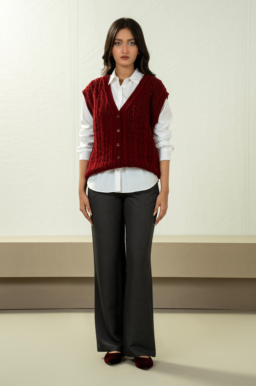 STYLIZED BUTTON DOWN CARDIGAN