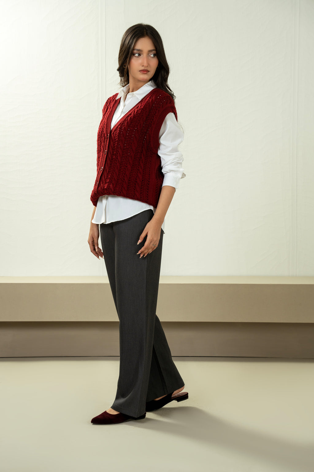 STYLIZED BUTTON DOWN CARDIGAN