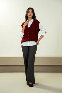 STYLIZED BUTTON DOWN CARDIGAN