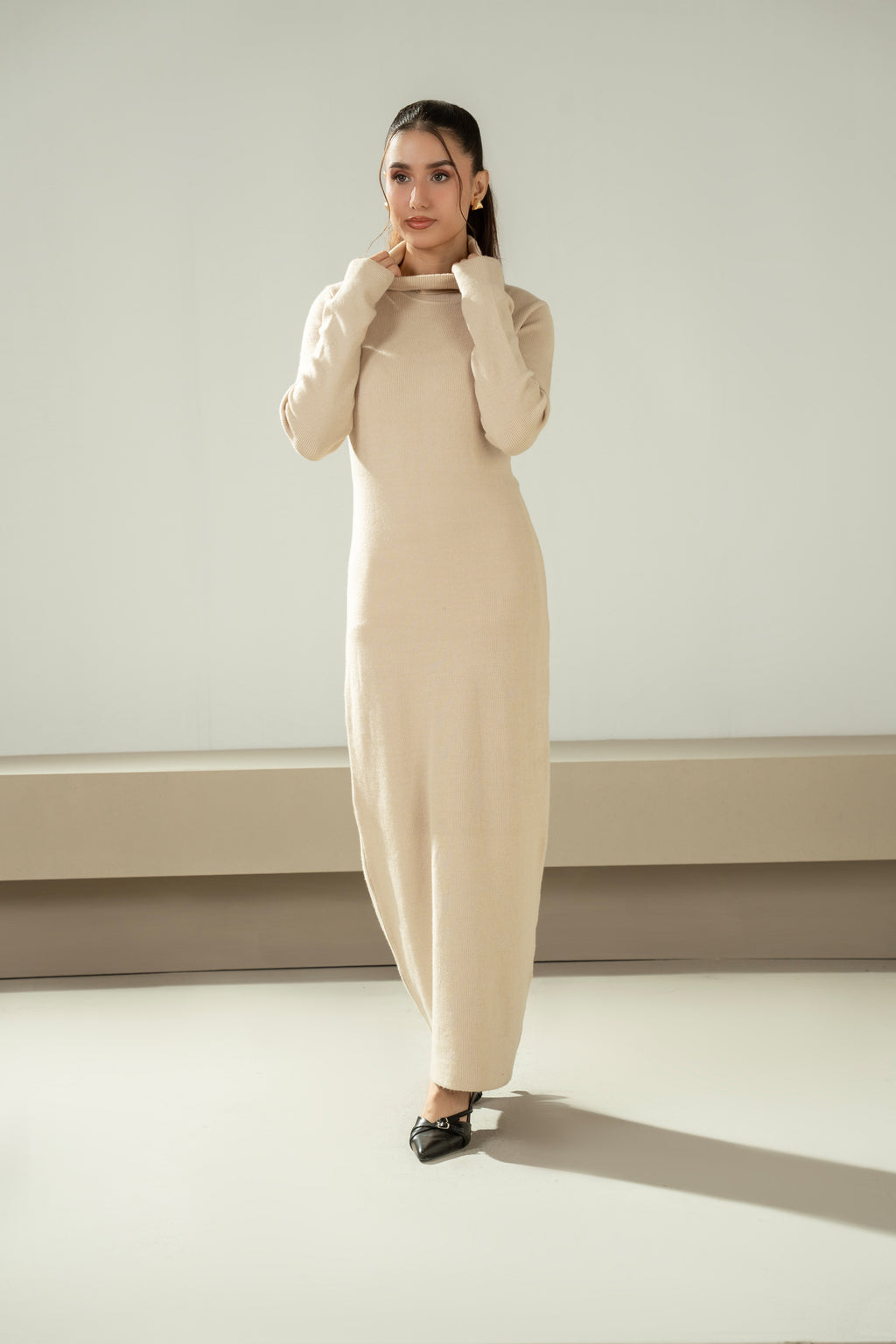 STYLIZED YARN DYED DRESS