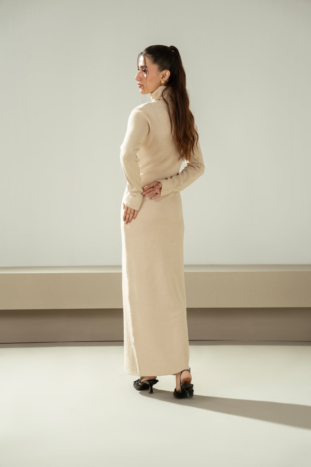 STYLIZED YARN DYED DRESS