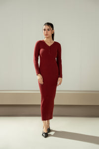 STYLIZED YARN DYED DRESS