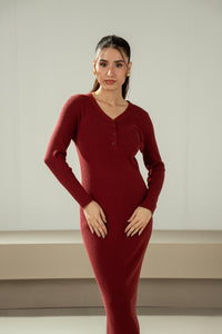 STYLIZED YARN DYED DRESS