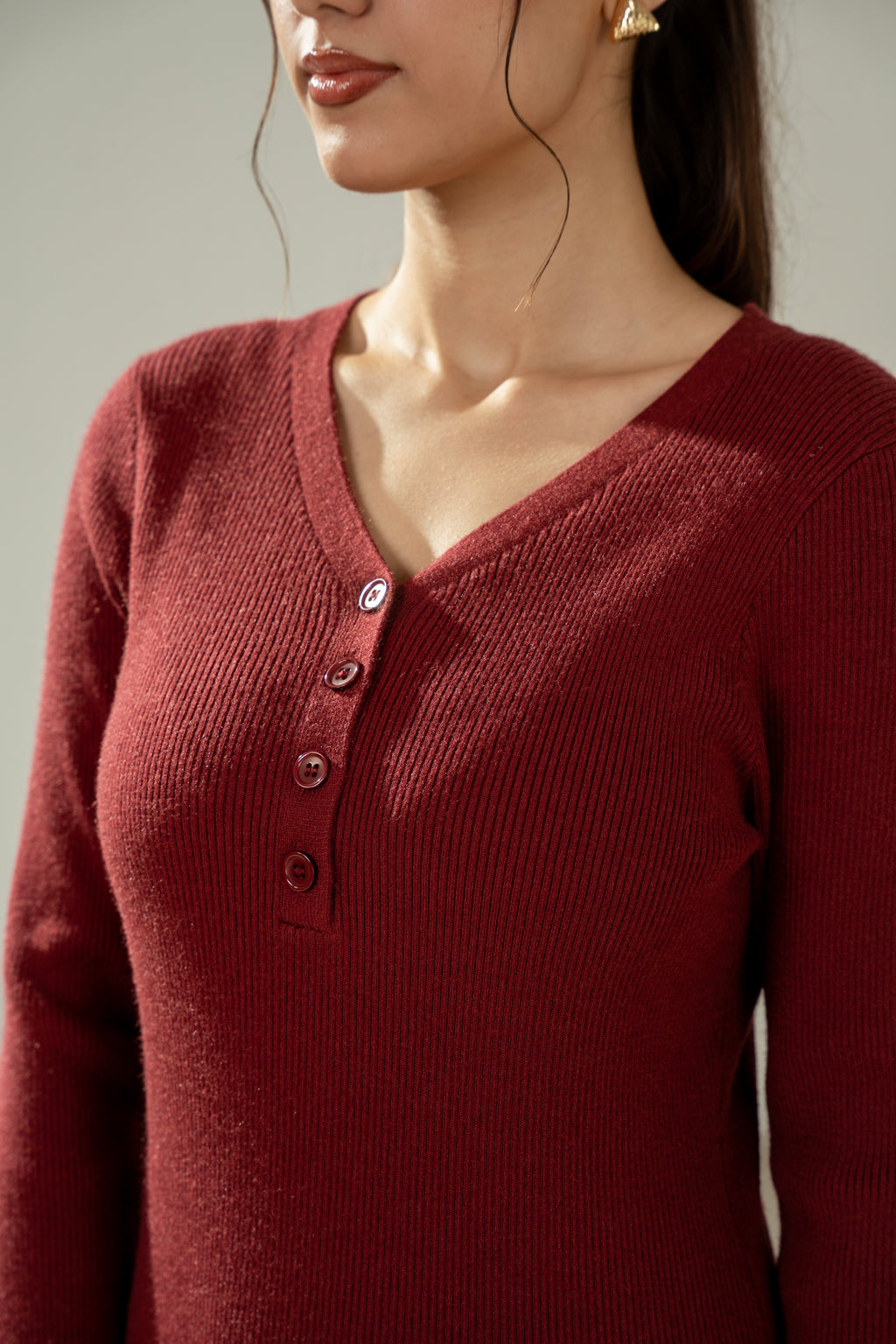 STYLIZED YARN DYED DRESS