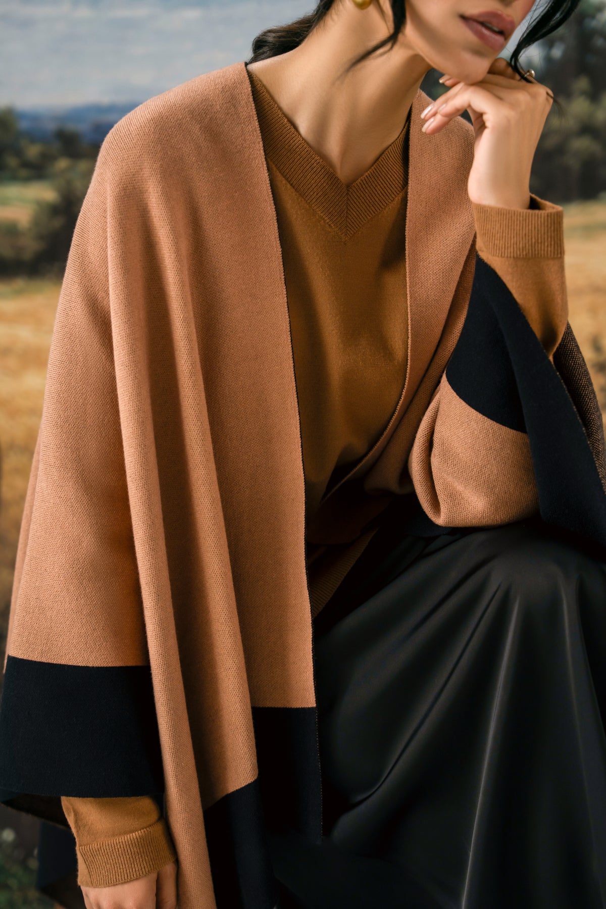 Knitted Cape Shawl