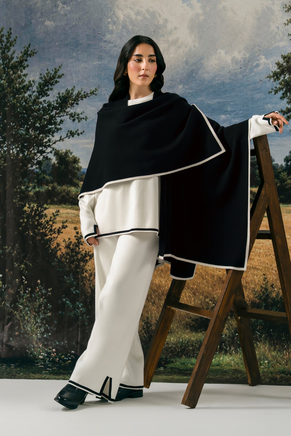 Knitted Cape Shawl
