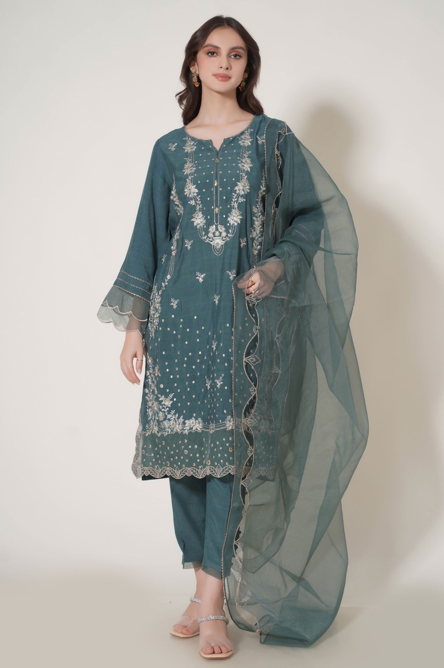 Sahane Embroidered Raw Silk Suits Unstitched 3 Piece SNE24TG TSG-07 Merlot - Festive Collection