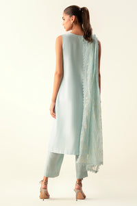 Unstitched 3 Piece Embroidered Cotton Net Suit