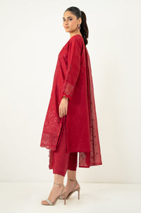 Unstitched 3 Piece Embroidered Cotton Net Suit