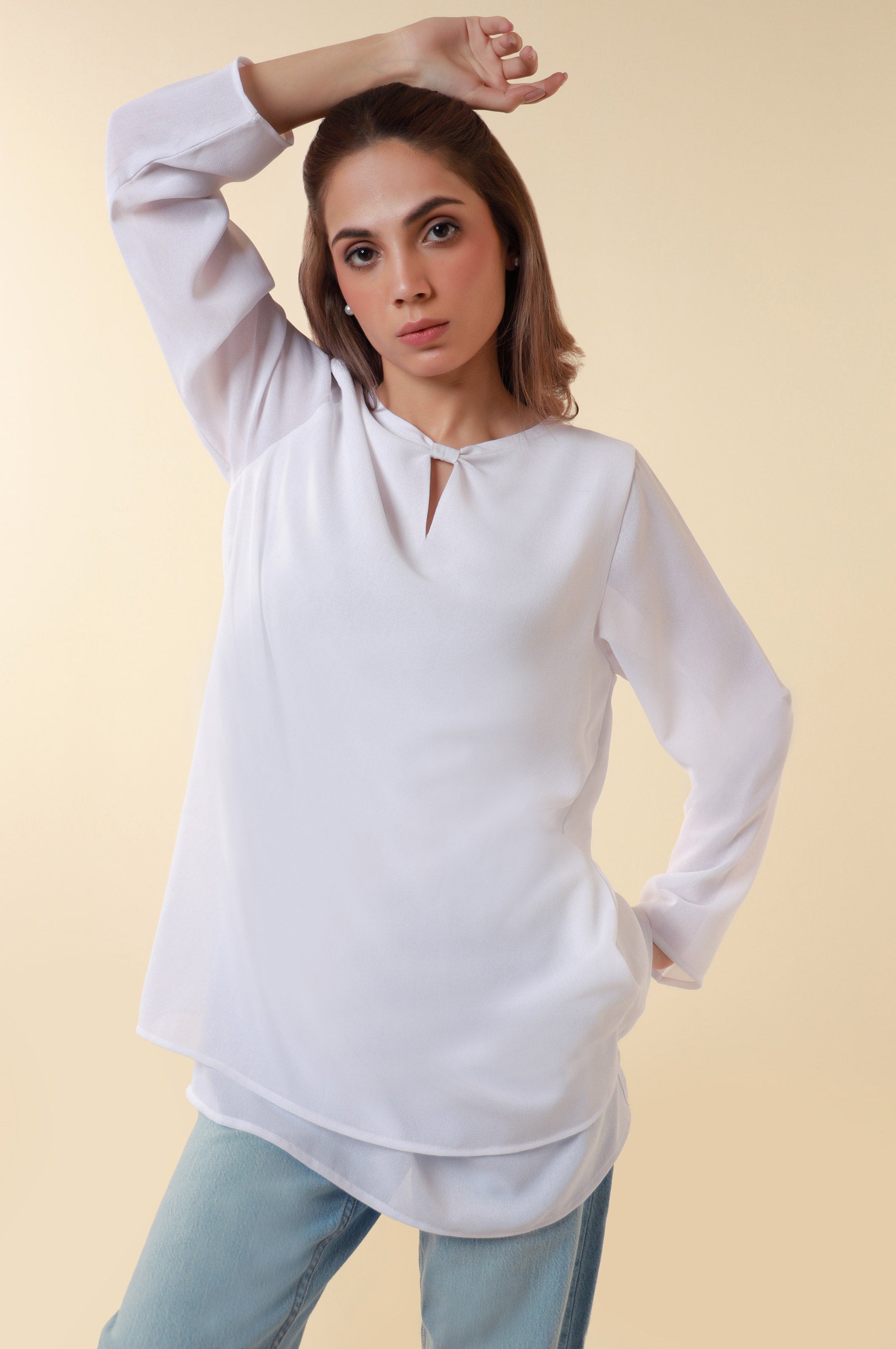 Zeen Western Georgette Top