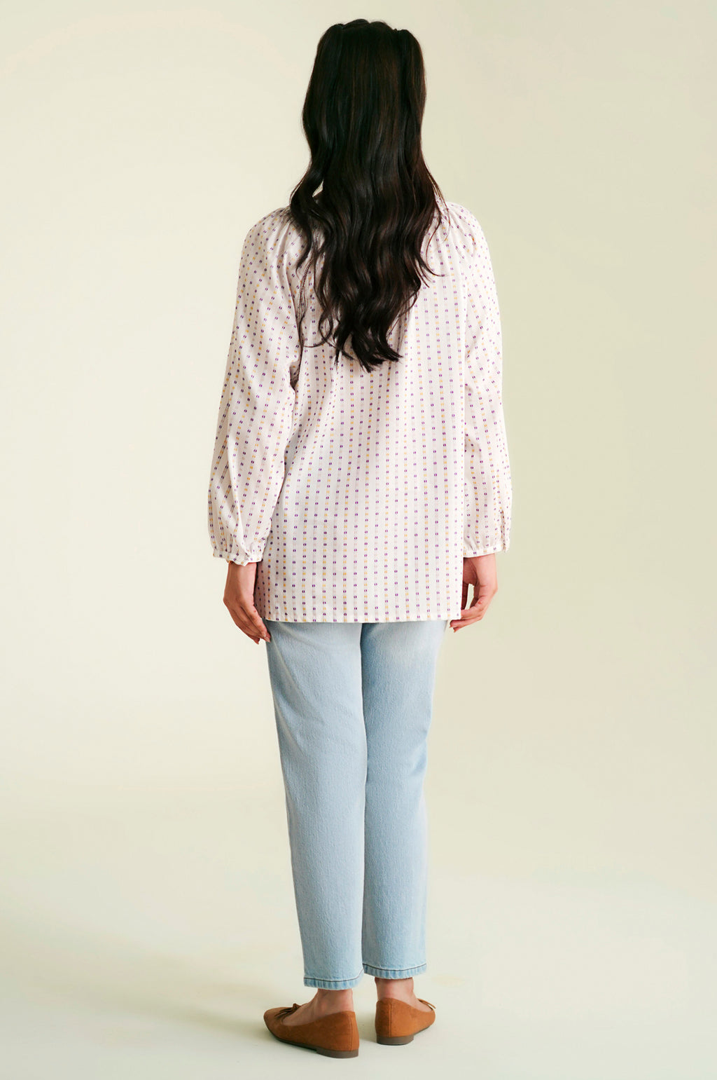 Stitched 1 Piece Stylized Yarn Dyed Ethnic Top