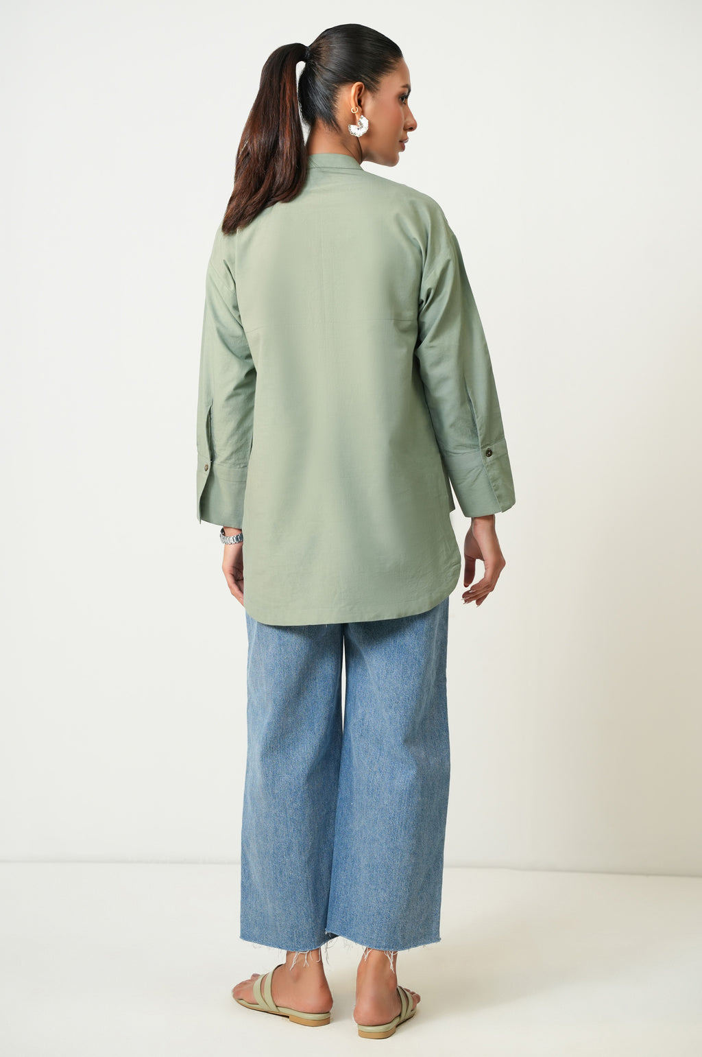 Stitched 1 Piece Stylized Dobby Solid Top