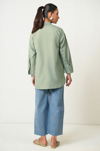 Stitched 1 Piece Stylized Dobby Solid Top
