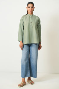 Stitched 1 Piece Stylized Dobby Solid Top