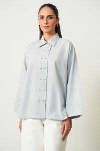 Stitched 1 Piece Button Down Dobby Solid Top