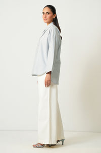 Stitched 1 Piece Button Down Dobby Solid Top