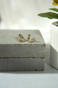 Drop Earrings with White Cubic Zirconia