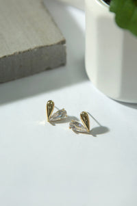 Drop Earrings with White Cubic Zirconia