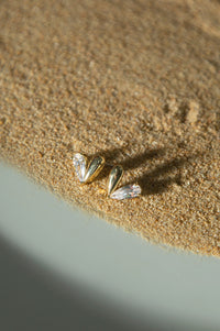 Drop Earrings with White Cubic Zirconia