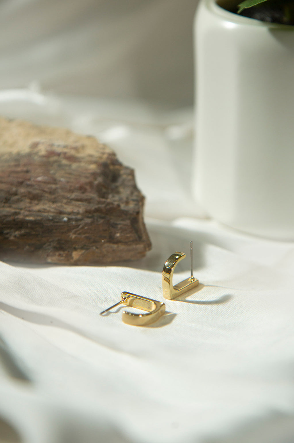 Golden-Plated Stud Earrings