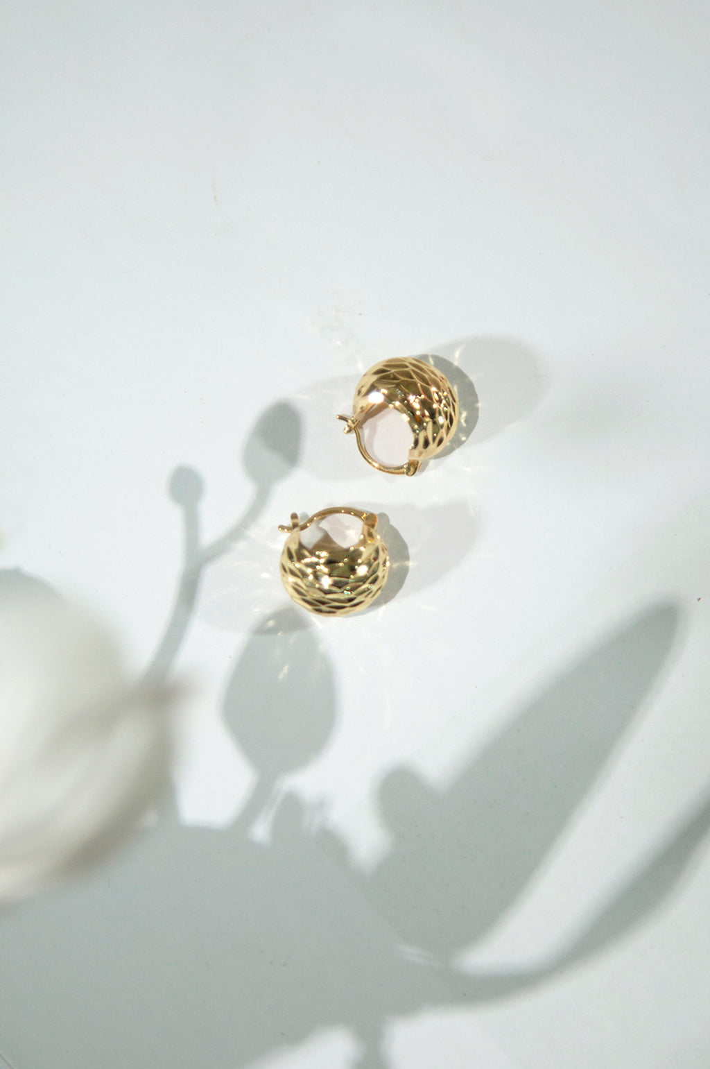 Golden-Plated Twist Hoop Earrings