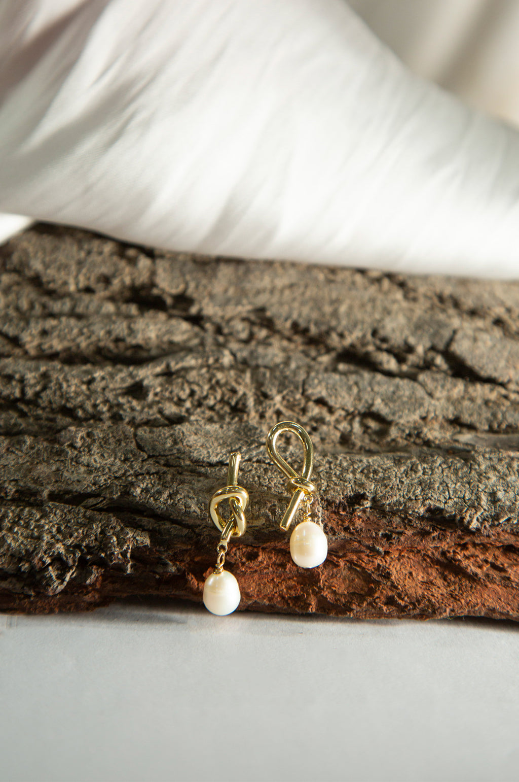 Golden-Plated Pearl Drop Earrings