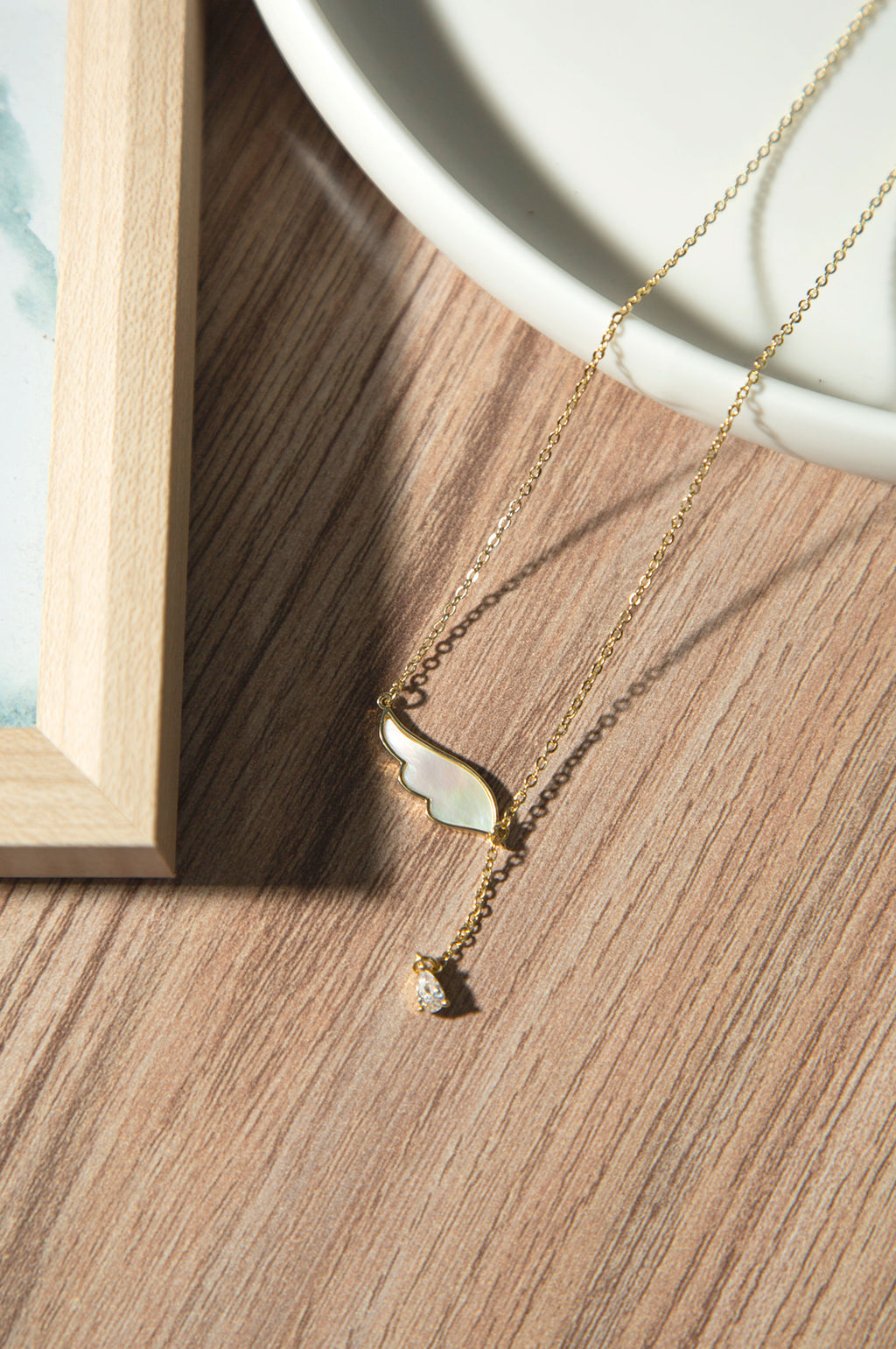 White CZ Pearl Locket With Chain