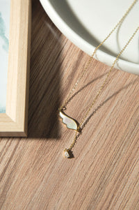 White CZ Pearl Locket With Chain