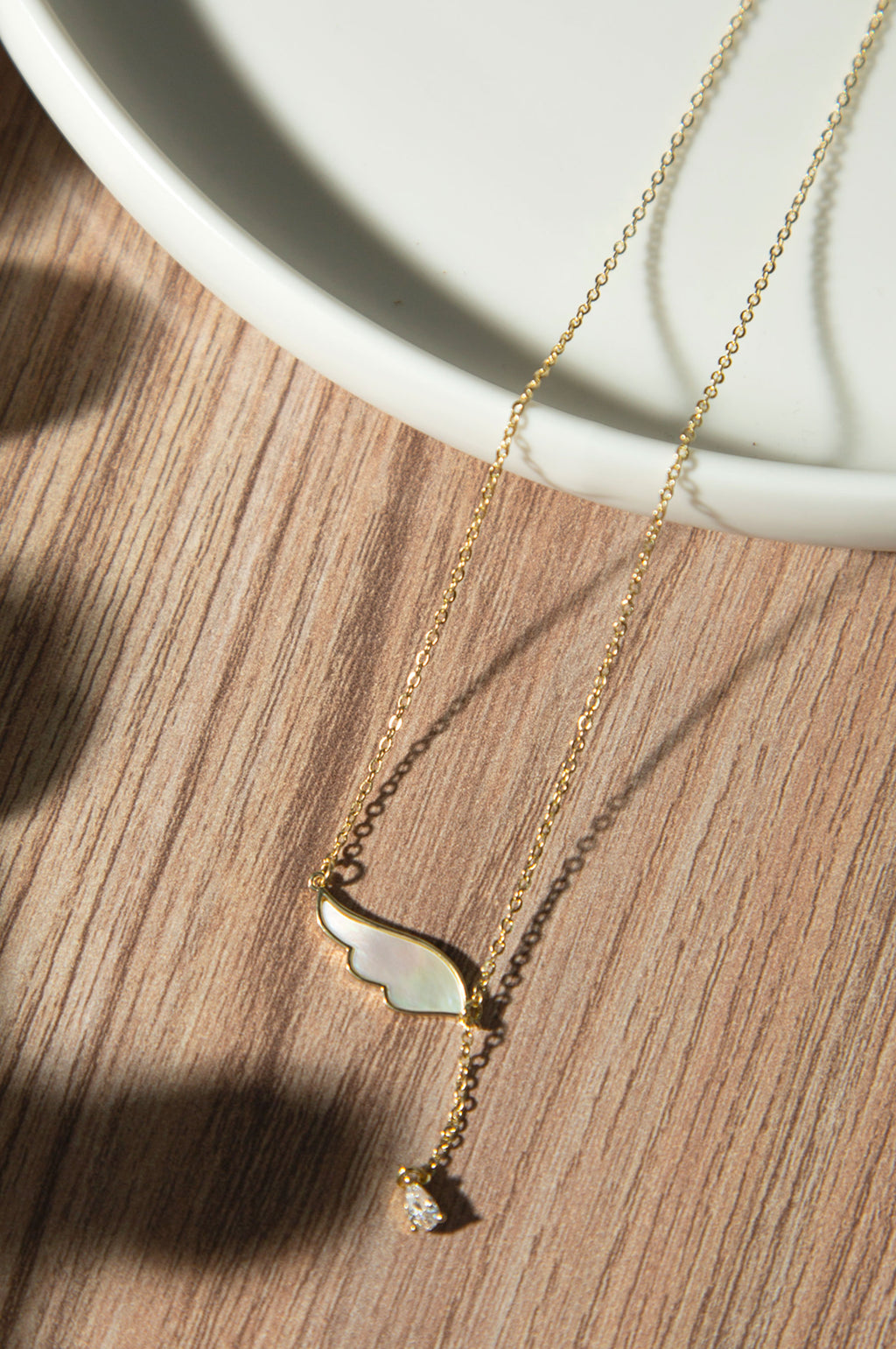 White CZ Pearl Locket With Chain