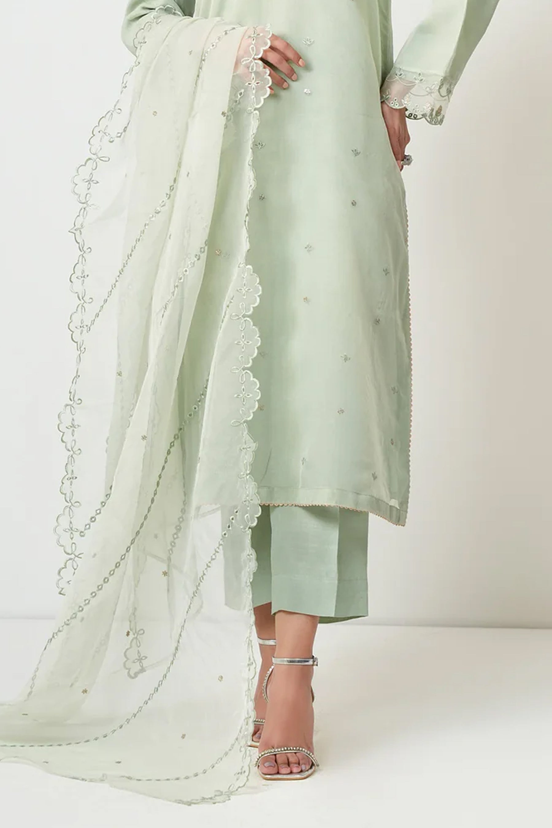 STITCHED DYED RAW SILK BOTTOM (FACTORY E-OUTLET)