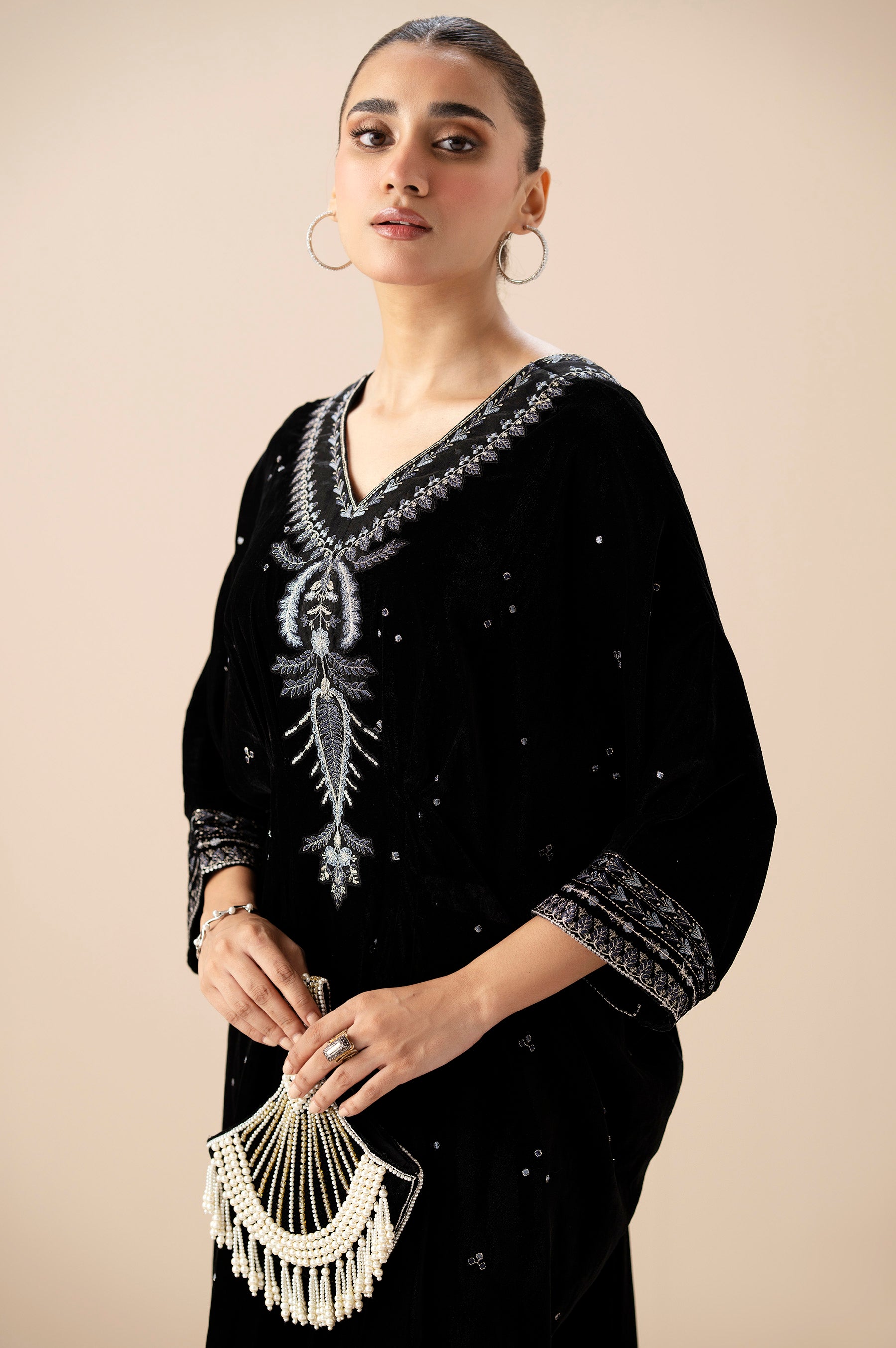 STITCHED EMBROIDERED KAFTAN