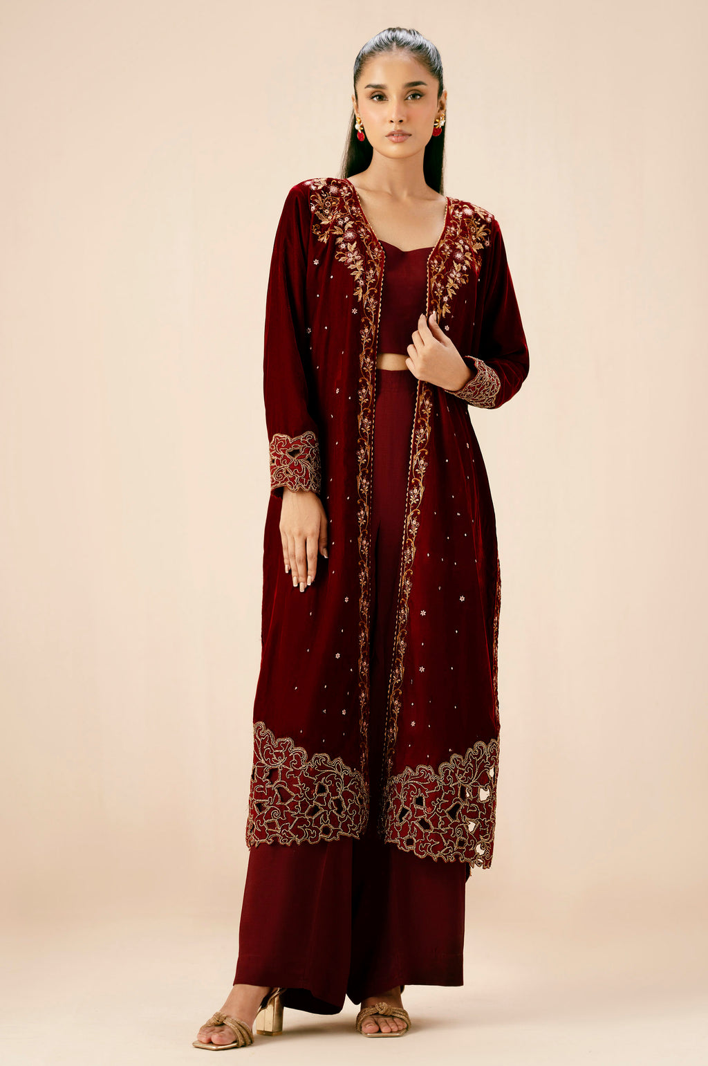EMBROIDERED VELVET JACKET