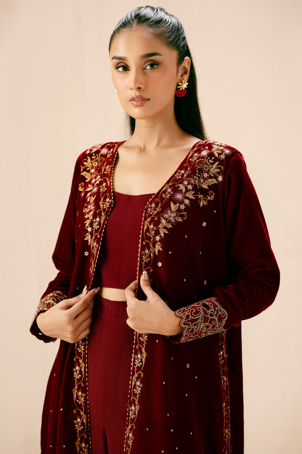 EMBROIDERED VELVET JACKET