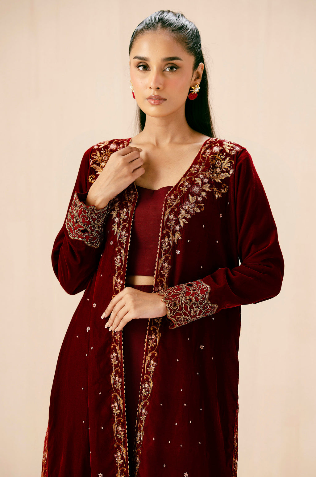 EMBROIDERED VELVET JACKET