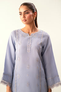 Stitched 2 Piece Embroidered Organza Suit