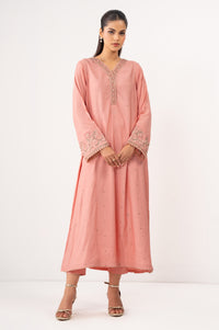 Stitched 2 Piece Embroidered Raw Silk Suit