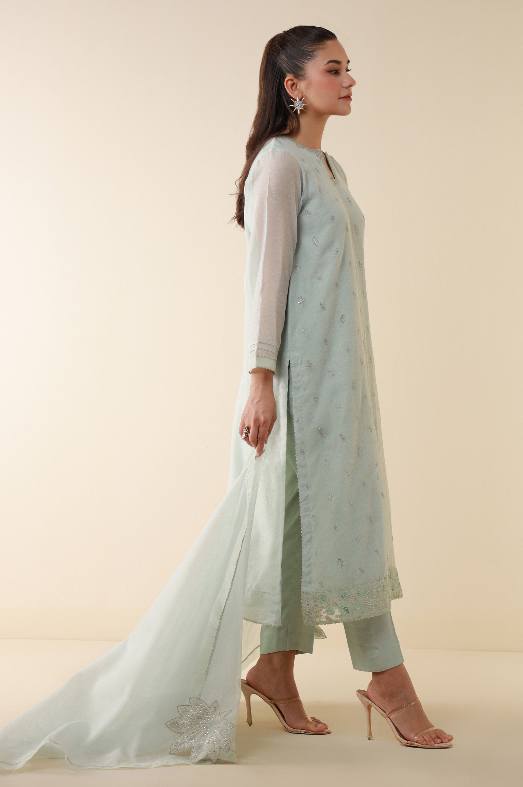 DYED STITCHED RAW SILK BOTTOM (FACTORY E-OUTLET)