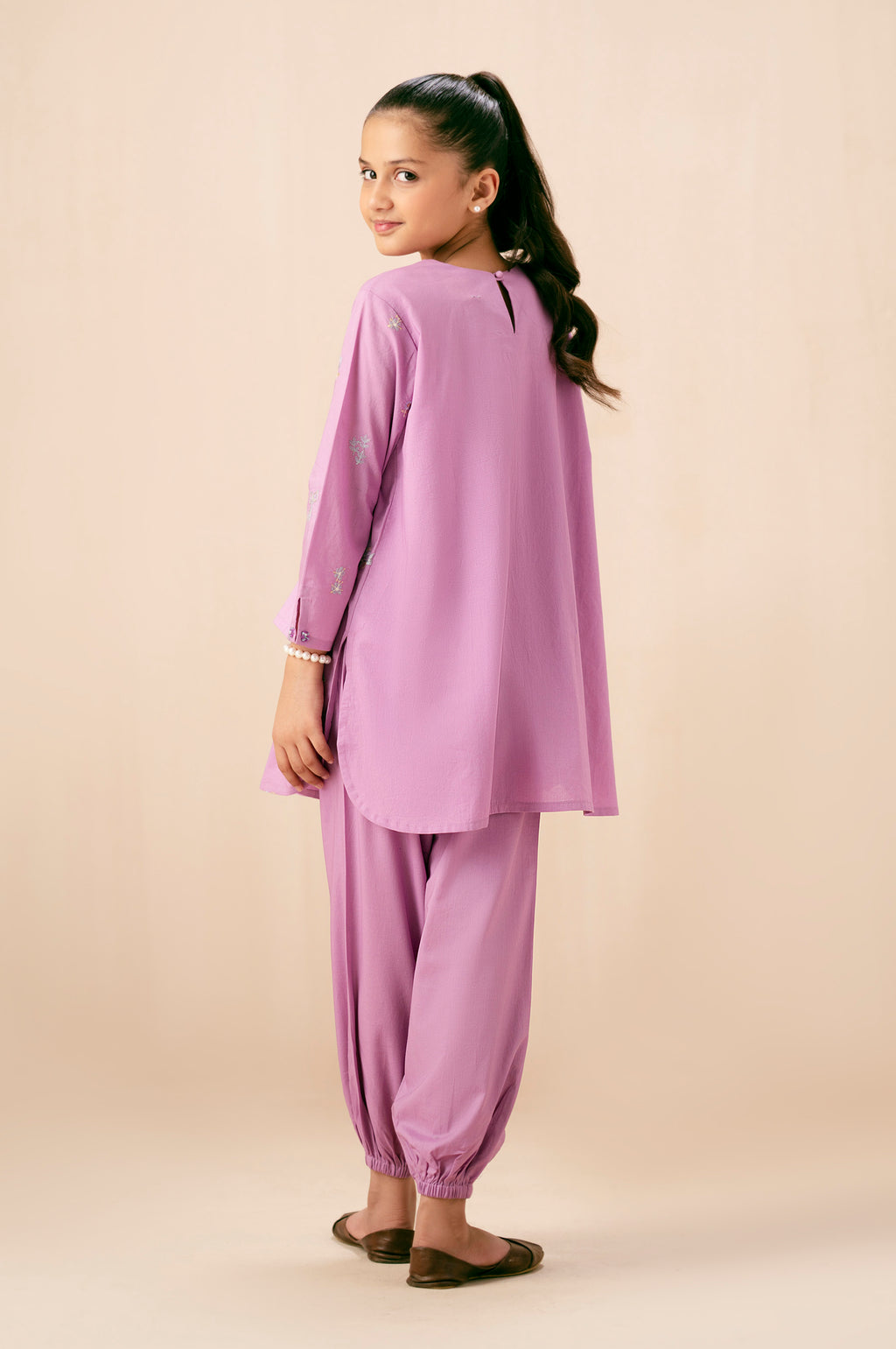 Stitched 2 Piece Embroidered Cambric Suit