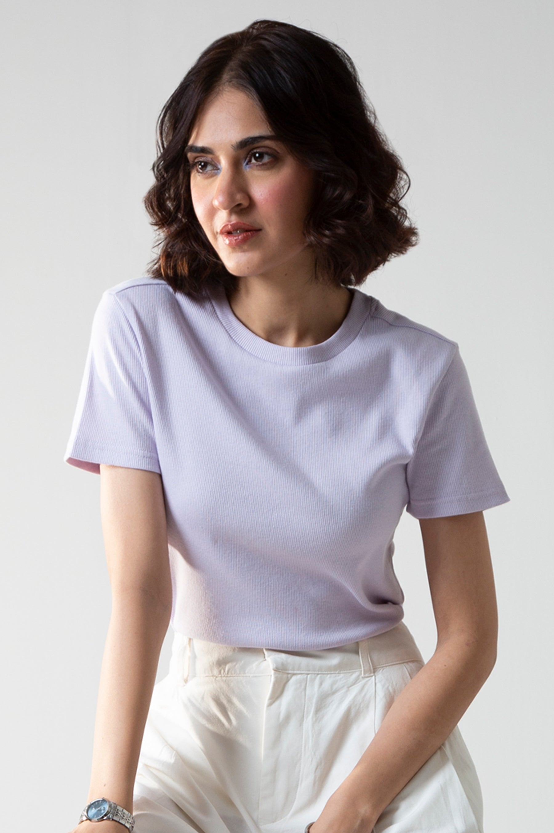 RIBBED TEE