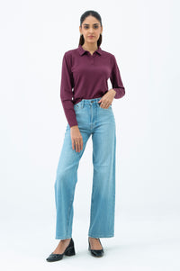 WIDE LEG DENIM PANTS