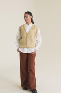Button Down Sweater Sleeve Less