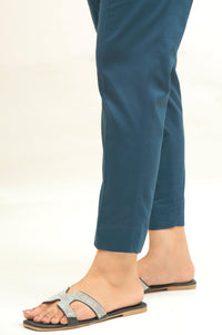 Basic Cigarette Pants - Mid Blue