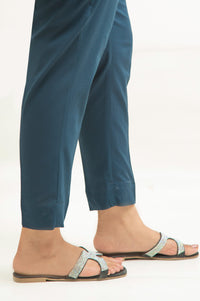 Basic Cigarette Pants - Mid Blue