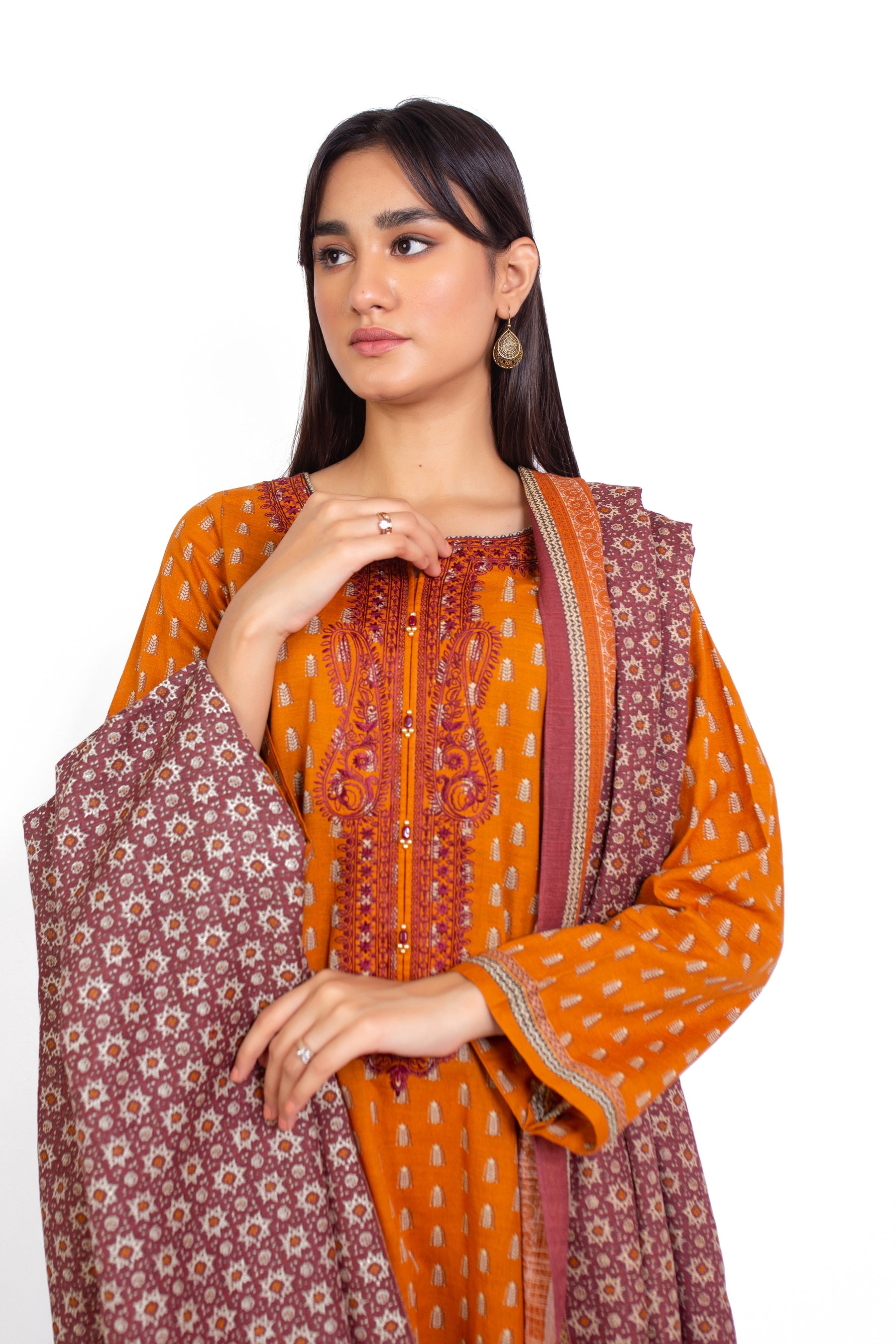 3PC DIGITAL PRINTED KHADDER SUIT - RO-613